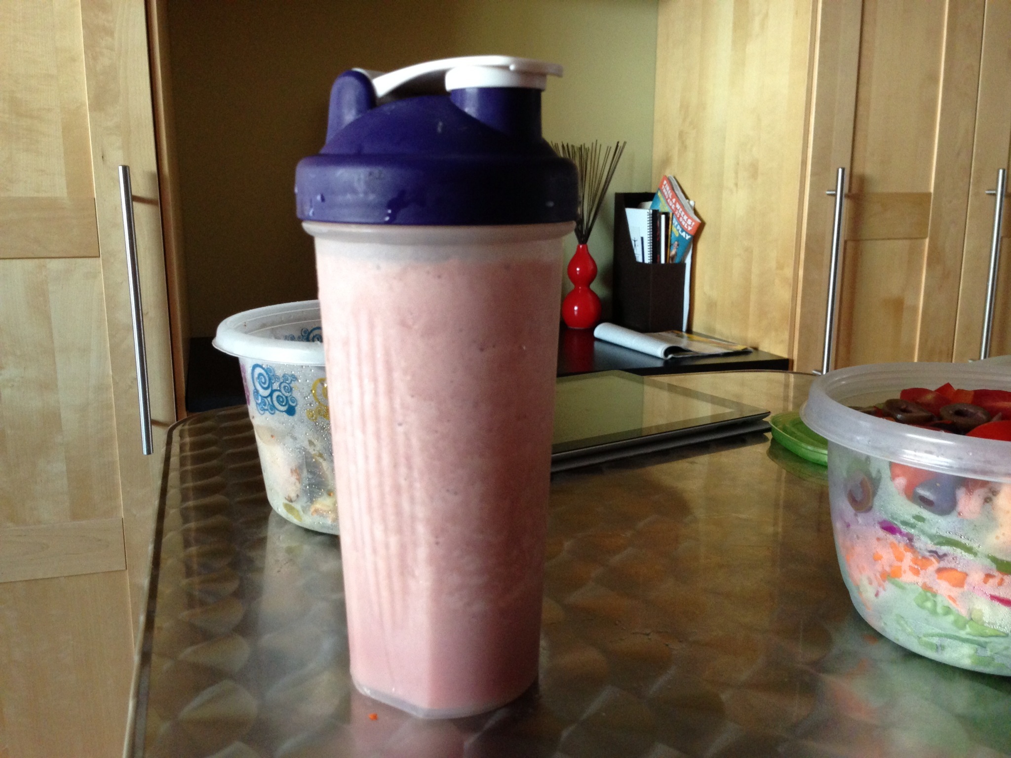 Strawberry protein shake 