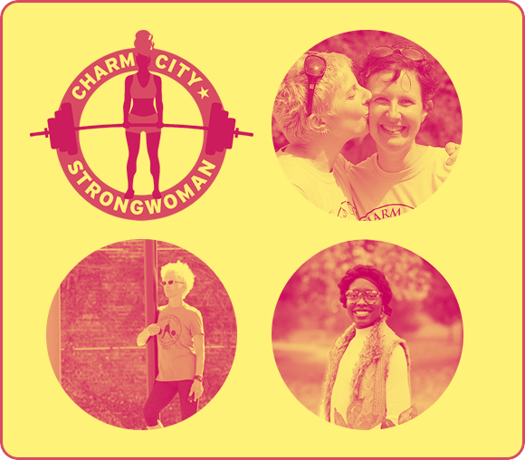 Charm City Strongwoman logo & photos